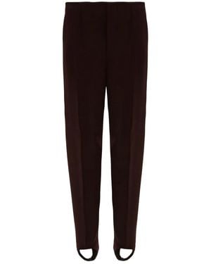 Victoria Beckham Split-Hem Pants - Brown
