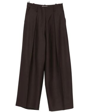Maje Ausgestellte Hose Mit Falten - Weiß
