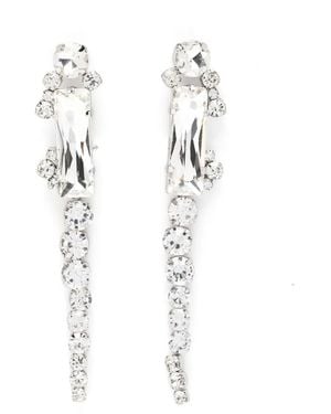 Essentiel Antwerp Jastrit Rhinestone Drop Earrings - White
