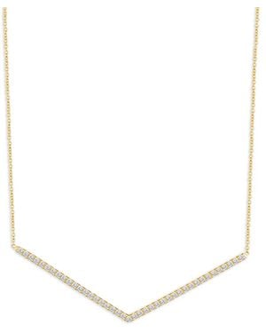 Lisa Nik Collier Chevron En Jaune 18 Ct Et Diamants - Neutre