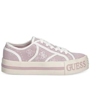 Guess Monogram Logo-Detail Trainers - Pink