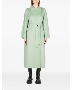 Max Mara Belted wrap coat - Grün