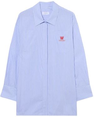 Off-White c/o Virgil Abloh ストライプ シャツミニドレス - ブルー