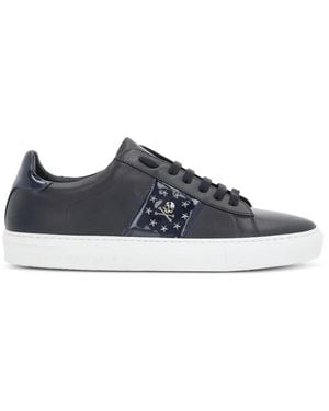 Philipp Plein Skull Studded Low-Top Trainers - Blue