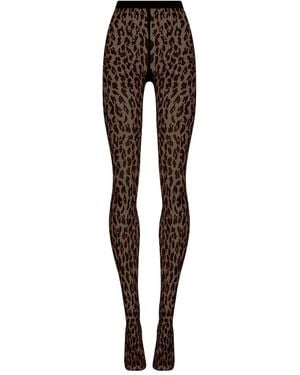 Wolford レオパード タイツ - ブラック