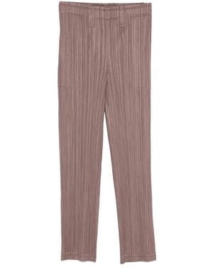 Pleats Please Issey Miyake Pleated Trousers - Brown