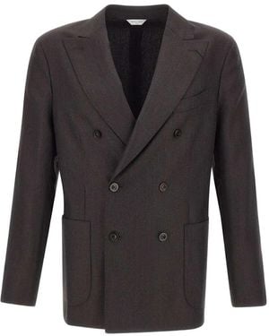 Boglioli 50Kjacket Peak-Lapels Double-Breasted Blazer - Black