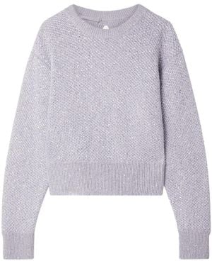 Stella McCartney Sequin-Embellished Wool-Blend Jumper - Purple
