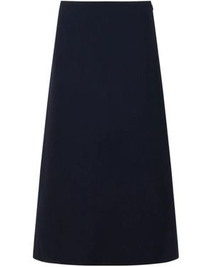 Marni A-Line Crêpe Midi Skirt - Blue