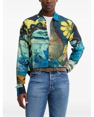 Desigual Floral-Print Shirt - Blue