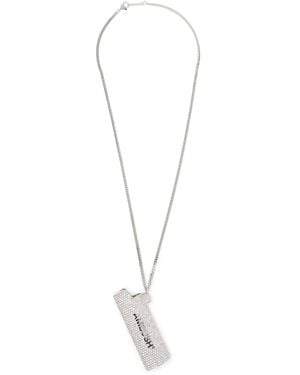 Ambush Collier À Pendentif Étui À Briquet Pavé - Blanc