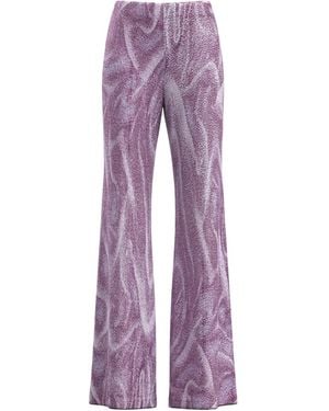 MACCAPANI Broek Met Lurex-Jacquard - Paars