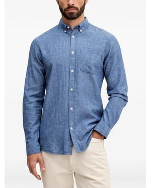 Lindbergh Patch-Pocket Shirt - Blue