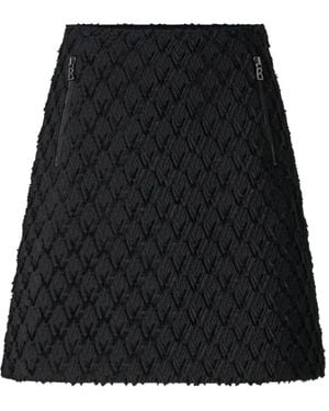 Bogner Joselyn Chevron-Design Mini Skirt - Black