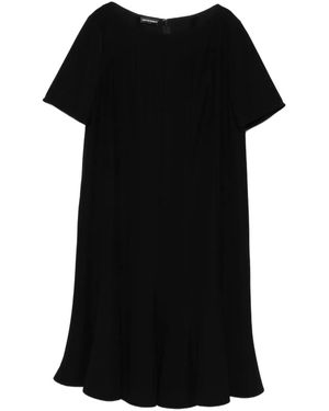 Emporio Armani Short-Sleeve Flared Dress - Black