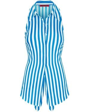 Simon Miller Loch Stripe Sleeveless Shirt - Blue