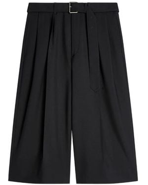 Dries Van Noten Belted Wool Shorts - Black