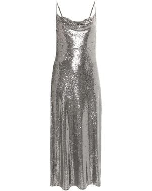 AllSaints Hadley Sequin-Design Mini Dress - Gray