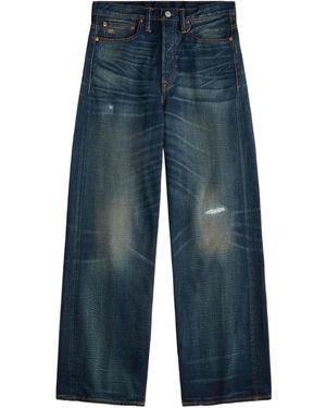 RRL Vaqueros Con Efecto Envejecido - Azul