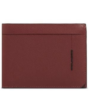 Piquadro Flip-Up Leather Wallet - Purple