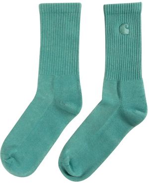 Carhartt Hudson Logo-Embroidered Crew Socks - Green