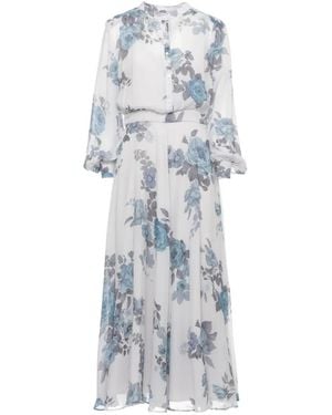 Marella Mllmastro Floral-Print Button-Up Midi Dress - White