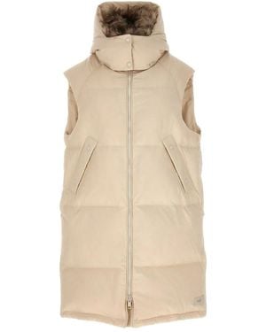 Army by Yves Salomon Quilted Gilet - Natural
