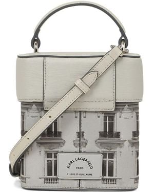 Karl Lagerfeld Rue St-Guillaume Maison Tote Bag - White