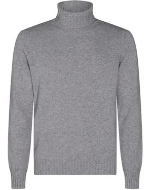 Piacenza Cashmere Ribbed-Knit Roll-Neck Jumper - Grey