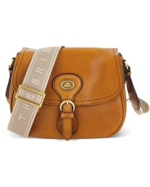 The Bridge Buckle-Strap Leather Shoulder Bag - Brown