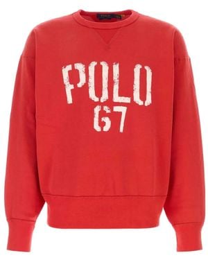 Polo Ralph Lauren Logo-Print Sweatshirt - Red