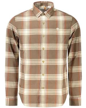 Timberland Plaid Cotton Shirt - Natural