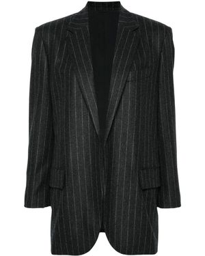 Brunello Cucinelli Wollblazer Mit Nadelstreifen - Schwarz