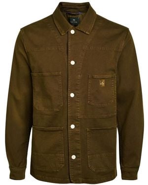 Paul Smith Button Fastening Pocket Shirt Jacket - Green