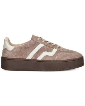 GANT Suede Platform Trainers - Brown