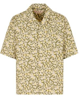 Marni Hemd Mit Abstraktem Print - Natur