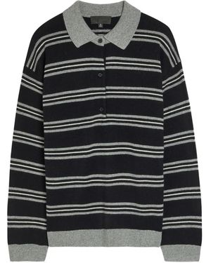 Nili Lotan Gestreifter Galvez Pullover - Schwarz