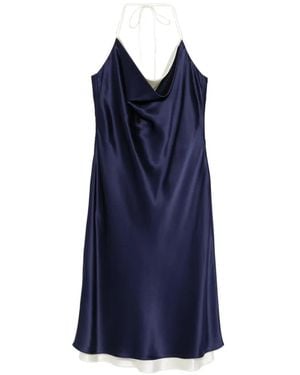 TOVE Joss Cowl-Neck Midi Dress - Blue