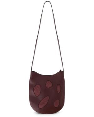 Niccolò Pasqualetti Suede-Accent Leather Shoulder Bag - Purple