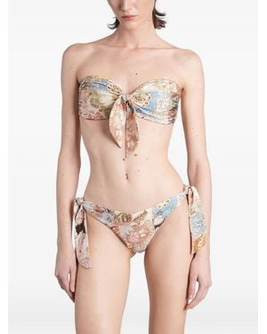 Zimmermann Top De Bikini Con Motivo Patchwork - Rosa