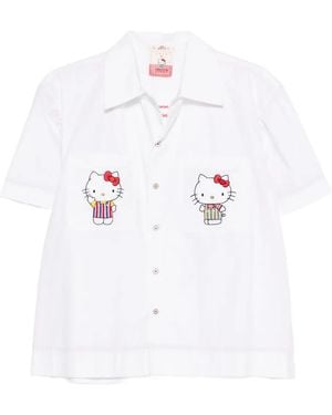 Péro Pocket Embroidered Shirt - White