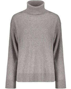 Moorer Ribbed-Knit Roll-Neck Sweater - Grey