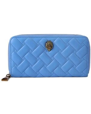 Kurt Geiger Quilted Zipped Wallet - Blue