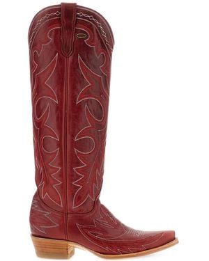 Mexicana Bottines Fantasia 17 En Cuir À Broderies - Red