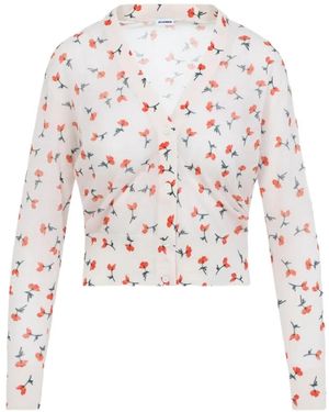 Jil Sander Truien Met Bloemenkraag - Wit