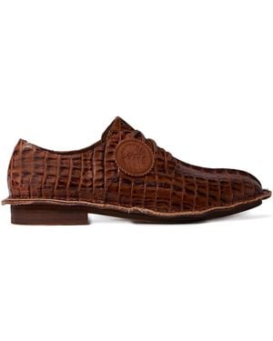 Martine Rose X Clarks Derby-Schuhe mit Kroko-Optik - Braun