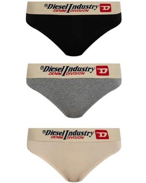 DIESEL Drie Fig Katoenen Slips Met Logoband - Meerkleurig