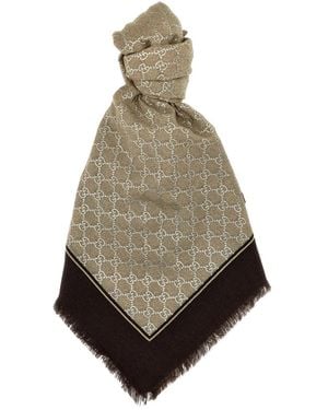 Gucci GGパターン スカーフ - ナチュラル