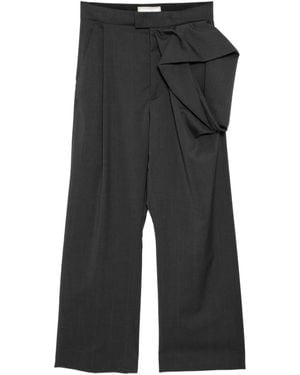 Litkovskaya Pantalon Droit À Fleurs - Noir