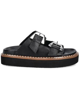 Coccinelle Sandales À Détails De Boucles - Black